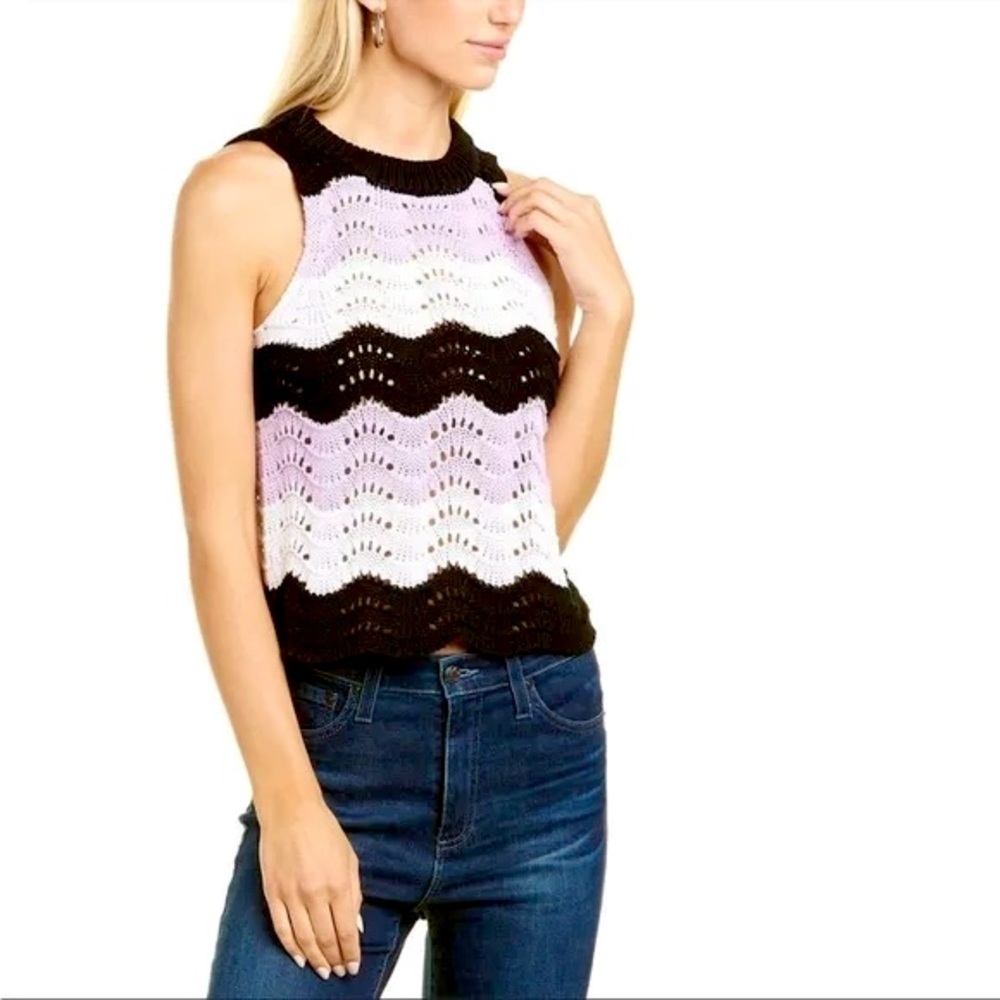 REVOLVE Black, White, and Purple Tank Top